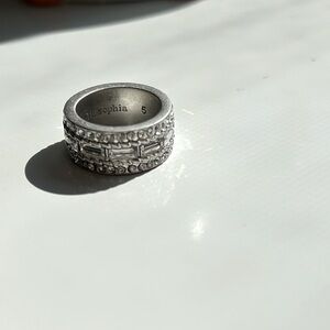 Beautiful silver and faux diamond ring